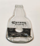 Corona Extra 9 3/4" Flat Melted Clear Glass Beer Bottle Spoon Rest