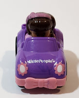 2013 Fisher Price Little People Wheelies Girl in Purple and Pink Car Plastic Toy Vehicle