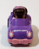 2013 Fisher Price Little People Wheelies Girl in Purple and Pink Car Plastic Toy Vehicle