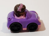 2013 Fisher Price Little People Wheelies Girl in Purple and Pink Car Plastic Toy Vehicle