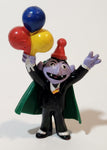 Applause Muppets Count Von Count Holding Balloons Toy 3 3/4" PVC Toy Figure