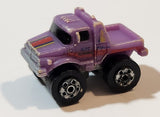 1987 Road Champs Truck Purple Micro Mini Die Cast Toy Car Vehicle