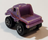 1987 Road Champs Truck Purple Micro Mini Die Cast Toy Car Vehicle