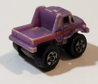 1987 Road Champs Truck Purple Micro Mini Die Cast Toy Car Vehicle