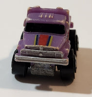 1987 Road Champs Truck Purple Micro Mini Die Cast Toy Car Vehicle