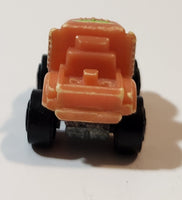 1987 Road Champs Semi Truck Orange Micro Mini Die Cast Toy Car Vehicle