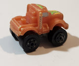 1987 Road Champs Semi Truck Orange Micro Mini Die Cast Toy Car Vehicle