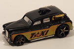 2009 Hot Wheels HW City Works Cockney Cab II Taxi Black Die Cast Toy Car Vehicle