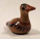 Vintage Mexican Tonala Duck Bird Hand Painted Ceramic Pottery Ornament