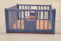 Vintage Reliable Products Play Pen Blue and Pink Plastic Dollhouse Toy