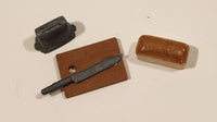 Vintage Toaster Cutting Board with Knife and Loaf of Bread Miniature Dollhouse Toys