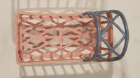Vintage Crib Bassinet Cradle Pink and Blue Plastic Dollhouse Toy
