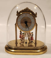 Vintage Schmid West Germany Oktoberfest Dancers Wind Up Dome Clock