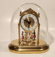 Vintage Schmid West Germany Oktoberfest Dancers Wind Up Dome Clock