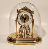 Vintage Schmid West Germany Oktoberfest Dancers Wind Up Dome Clock