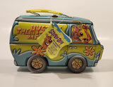 2004 Warner Bros. Hanna Barbera Scooby-Doo! The Mystery Machine Shaped Embossed Tin Metal Lunch Box New with Tags