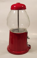 Red Metal and Glass Dome 11" Tall Gumball Machine Dispenser