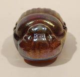 Robert Held Egyptian Scarab Beetle Iridescent Art Glass Paperweight Not Signed