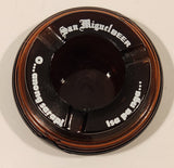 Vintage 1970s San Miguel Beer Amber Brown Glass Ashtray