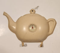 Vintage 3D Metal Teapot Wall Thermometer Hanger Made In USA