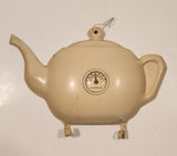 Vintage 3D Metal Teapot Wall Thermometer Hanger Made In USA