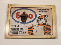 Esso Performance Motoring Put A Tiger In Your Tank! 9 1/2" x 13 1/2" Wood Plaque Metal Sign Bottle Opener