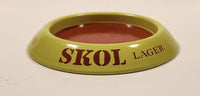 Skol Lager Beer Lime Green and Red 6" Metal Ash Tray