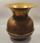 Antique Redskin Brand Chewing Tobacco Cut Plug Large Brass 10" Tall Spittoon