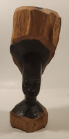 Bushcraft Trading South Africa Female Head Bust 10 3/4" Hand Carved Wood African Sculpture