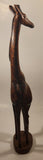 Hand Carved Wood Giraffe 24" African Animal Sculpture