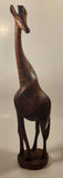 Hand Carved Wood Giraffe 24" African Animal Sculpture