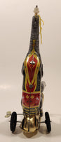 Elephant Riding Bike Wind Up Tin Toy (Missing Ball)