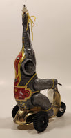 Elephant Riding Bike Wind Up Tin Toy (Missing Ball)