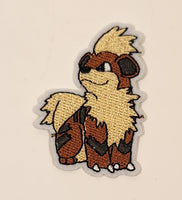 Pokemon Growlithe Embroidered Fabric Patch Badge