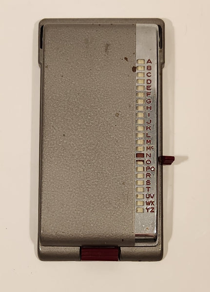 Vintage Bates Model K List Finder Chrome with Red Slider