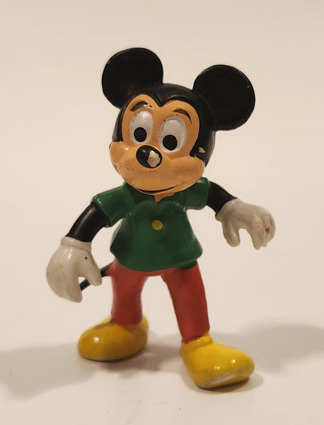 Walt Disney productions Mickey Mouse 2 1/4" Tall PVC Toy Figure Made in Hong Kong