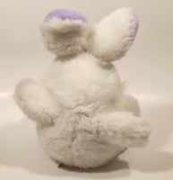 White and Purple Bunny Rabbit with Pink Bow 10" Stuffed Plush Toy