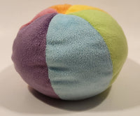 Rainbow 6 Color Beach Ball 4" Stuffed Plush Toy