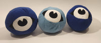 Set of 3 Blue Eyeballs 4" Stuffed Plush Toys