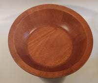 Heavy Wood Pedestal Table Center Fruit Bowl