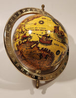 Old World Globe in Brass Metal Holder