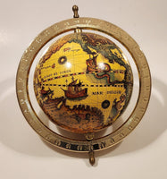 Old World Globe in Brass Metal Holder