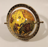 Old World Globe in Brass Metal Holder