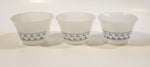 Vintage Dynaware 13 Pyrex White Milk Glass Custard Cups Set of 3