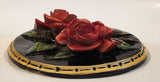 Vintage Devonware Red Roses 7 1/2" 3D Chalkware Wall Hanging