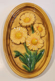 Vintage Sunflowers 7 3/4" x 12" Chalkware Wall Hanging