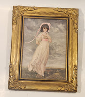 Thomas Lawrence (1794) Pinkie Art Print Painting in Ornate Frame