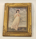 Thomas Lawrence (1794) Pinkie Art Print Painting in Ornate Frame