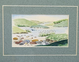 1994 Small Duck Pond Watercolor Painting Signed CB Mackay