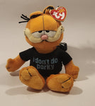 2007 Ty Beanie Babies Paws Garfield  'i don't do perky' 9" Tall Toy Plush Stuffed Character with Tags